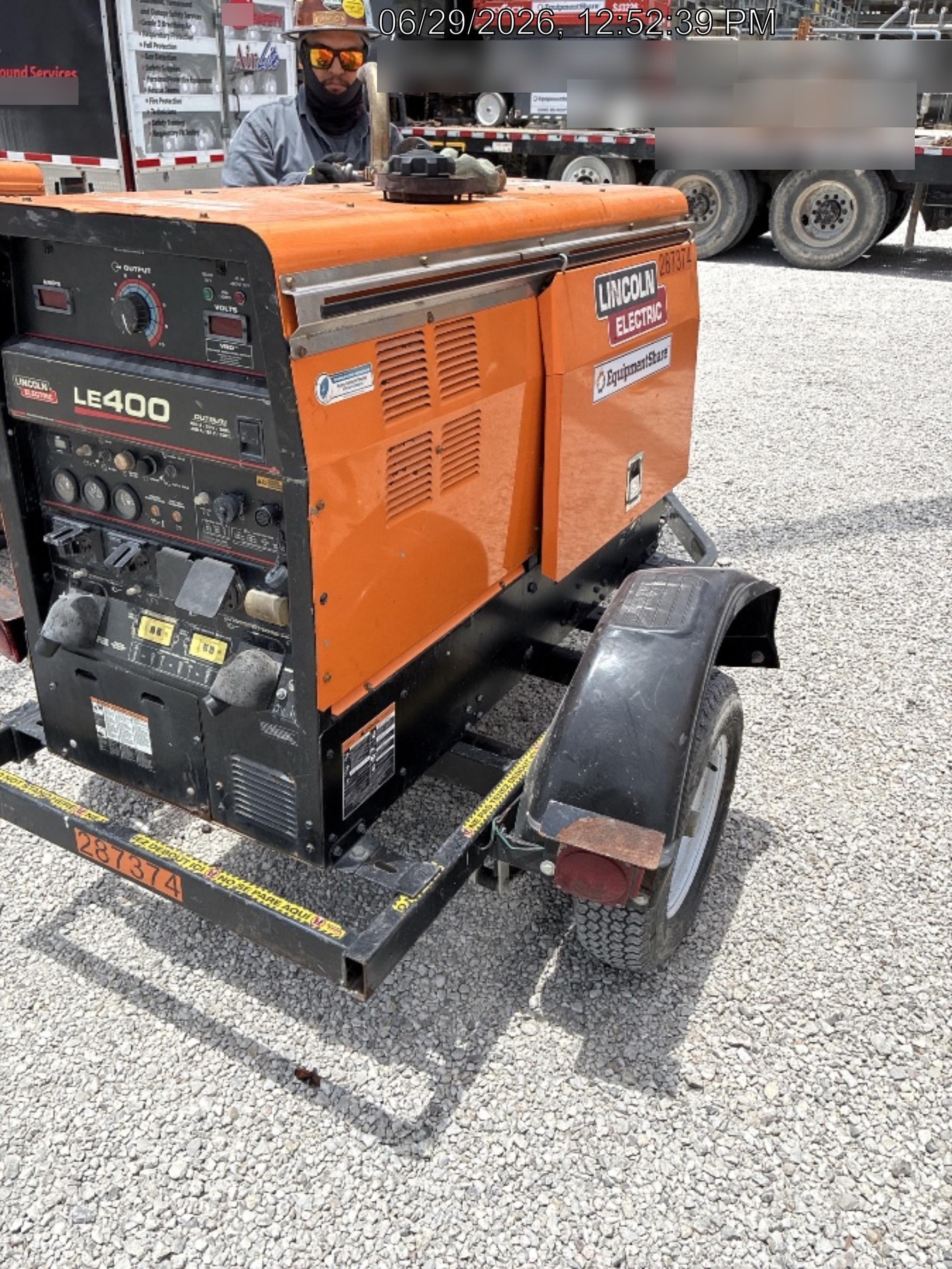 2022 Lincoln Electric LE400 Kubota V1505, Trlr, Cable Rack, Light Kit, ES Decals, T3
