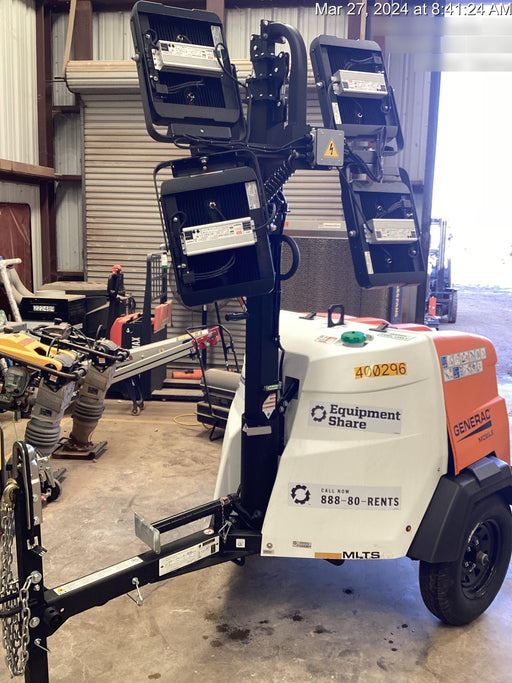 2024 Generac MLT2 Diesel, Flex Switch 120V Input, Powerzone Controller, 
(4) 320W LED Lights, 4kW Generator, 39.9 Gal Fuel Tank, 2" Ball, T3