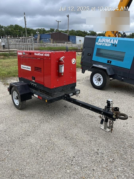 2023 Shindaiwa DGW400MDL Kubota D902 Engine, 23 HP, Dual Op Welder, Wire, Arc, Droop Stick, Tig, and CC Stick Functionality, Simulphase, 3 Phase and 1 Phase Gen Output, Single Axle NB Trlr, Slr Trckl Chrg 12V 12W, Fire Ext
