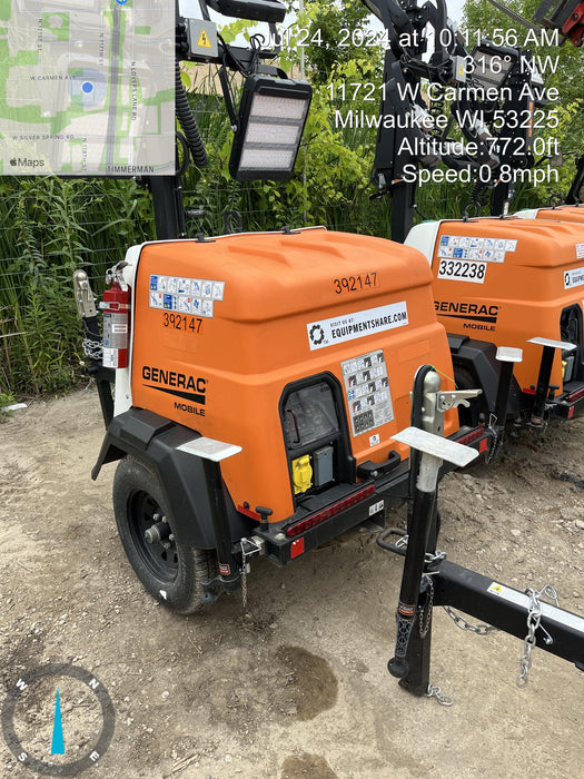 2024 Generac MLT2 Diesel, Flex Switch 120V Input, Powerzone Controller, 
(4) 320W LED Lights, 4kW Generator, 39.9 Gal Fuel Tank, 2" Ball, T3