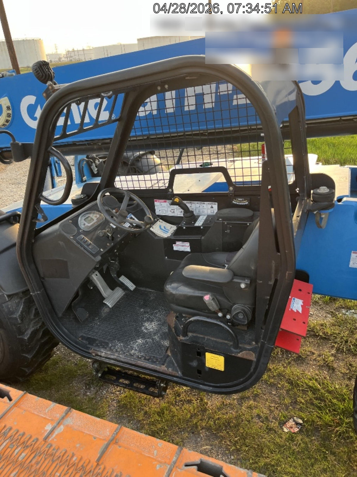 2018 Genie GTH-1056 Genie GTH-1056 w/Open ROPS, Solid Tires, Work Light/Beacon, 60" Carriage and Forks