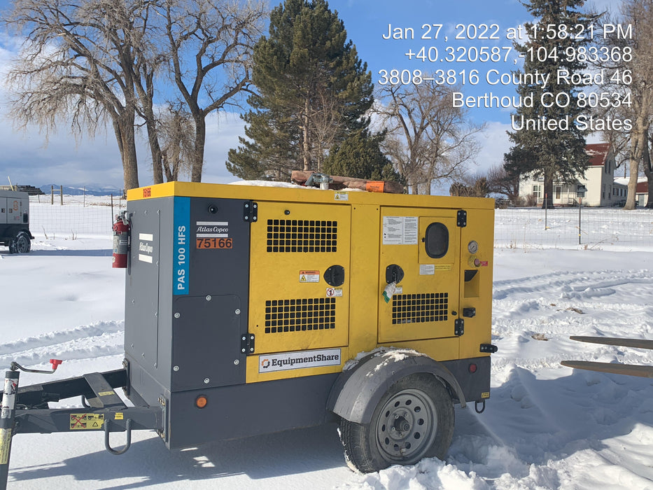 2020 ATLAS COPCO PAS 100 HF CS Enclosed