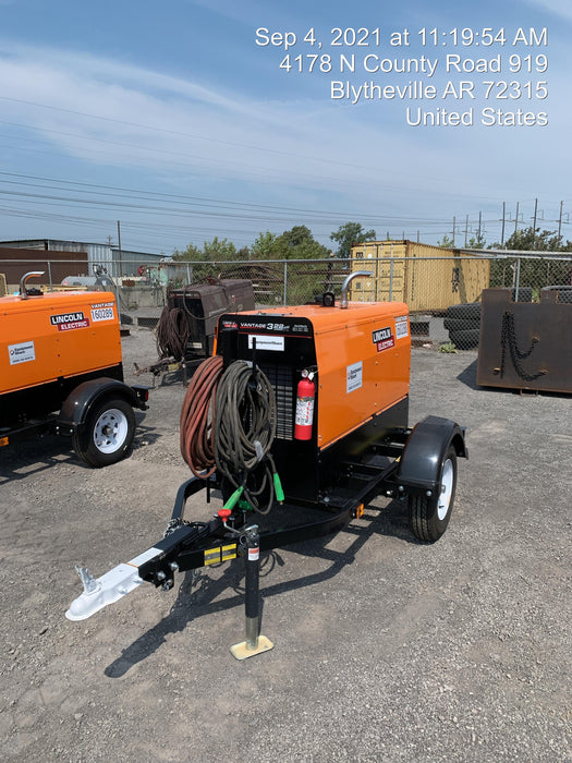 2021 Lincoln Electric Vantage 322 Vantage 322 Ready Pak 3 w/ Decals, ORANGE (includes trailer, cable rack, fender light kit) NO Telematics