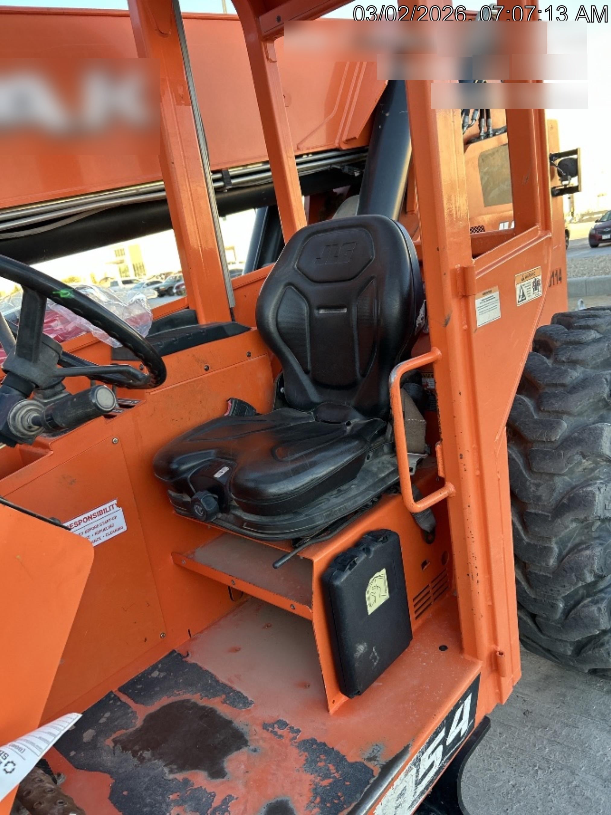 2018 Skytrak 10054 Skytrak 10054 10K Telehandler w/Open ROPS Solid Tires, LED Work Lights, Rotating Beacon, 60" Carriage/60" Forks