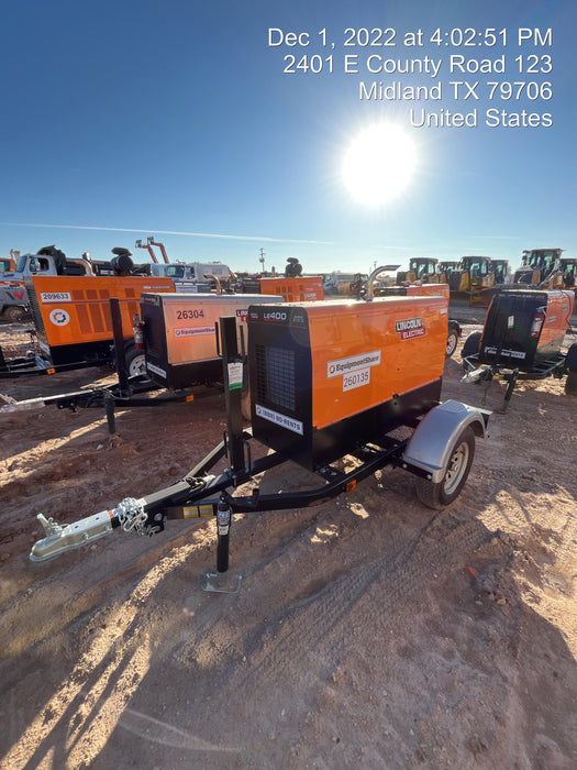 2022 Lincoln Electric LE400 Kubota V1505, Trlr, Cable Rack, Light Kit, ES Decals, T3