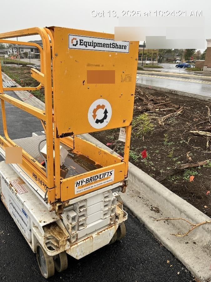 Custom Equipment HB-1430 Hy-Brid Scissor Lift
Platform capacity up to 670 lbs
Working height up to 20 ft
Weighs under 1,700 lbs
Non-marking wheels