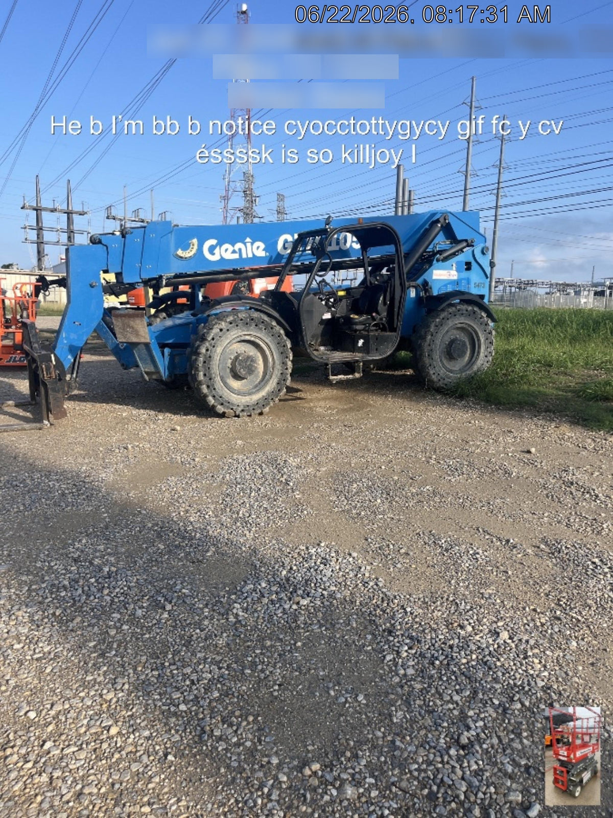 2017 Genie GTH-1056 Open Cab/Solid Tires