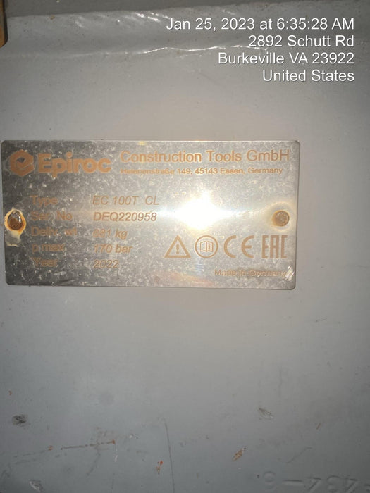 2022 EPIROC EC100T