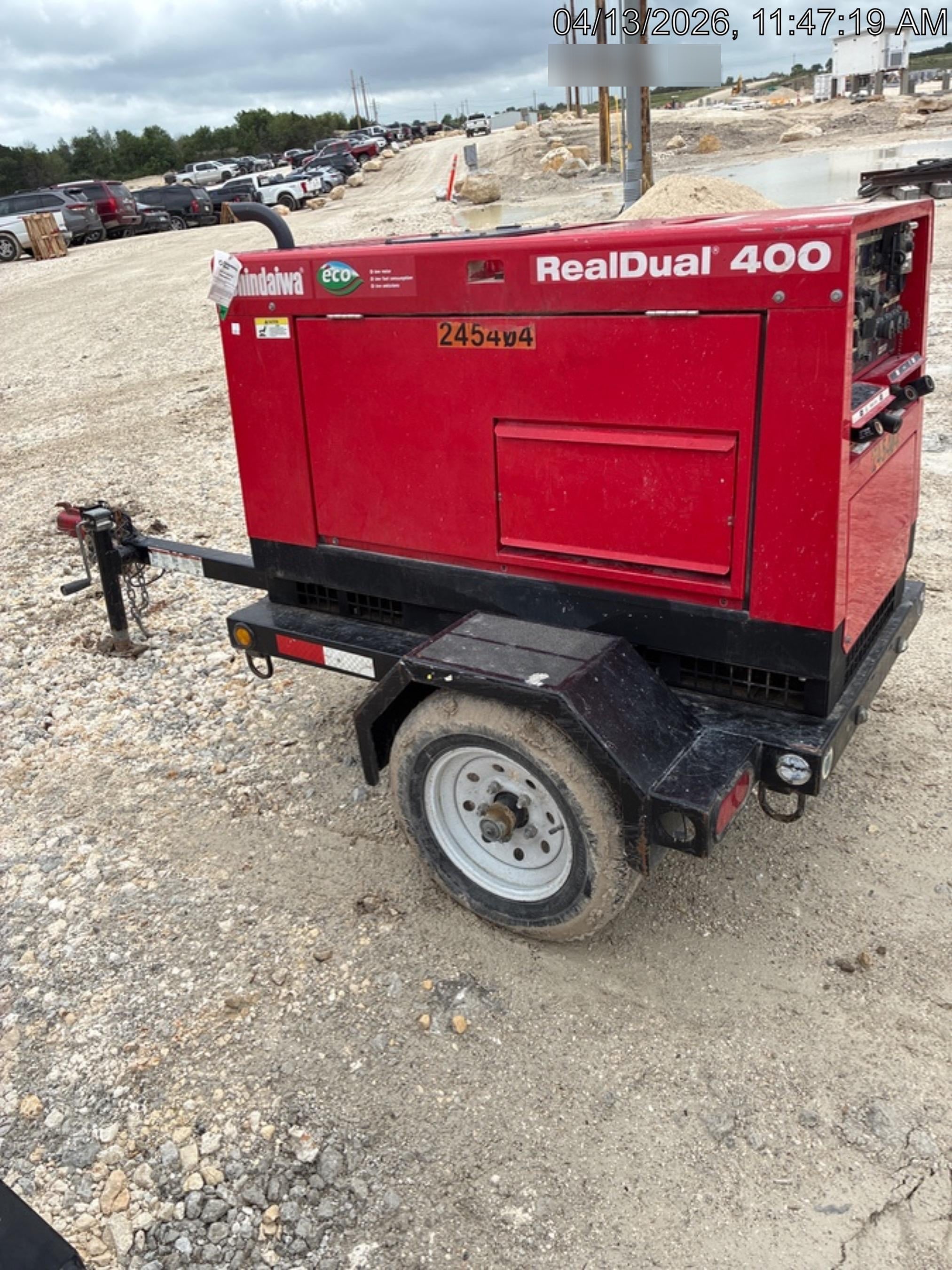 2022 Shindaiwa DGW400MDL Kubota D902 Engine, 23 HP, Dual Op Welder, Wire, Arc, Droop Stick, Tig, and CC Stick Functionality, Simulphase, 3 Phase and 1 Phase Gen Output, Single Axle NB Trlr, Slr Trckl Chrg 12V 12W, Fire Ext