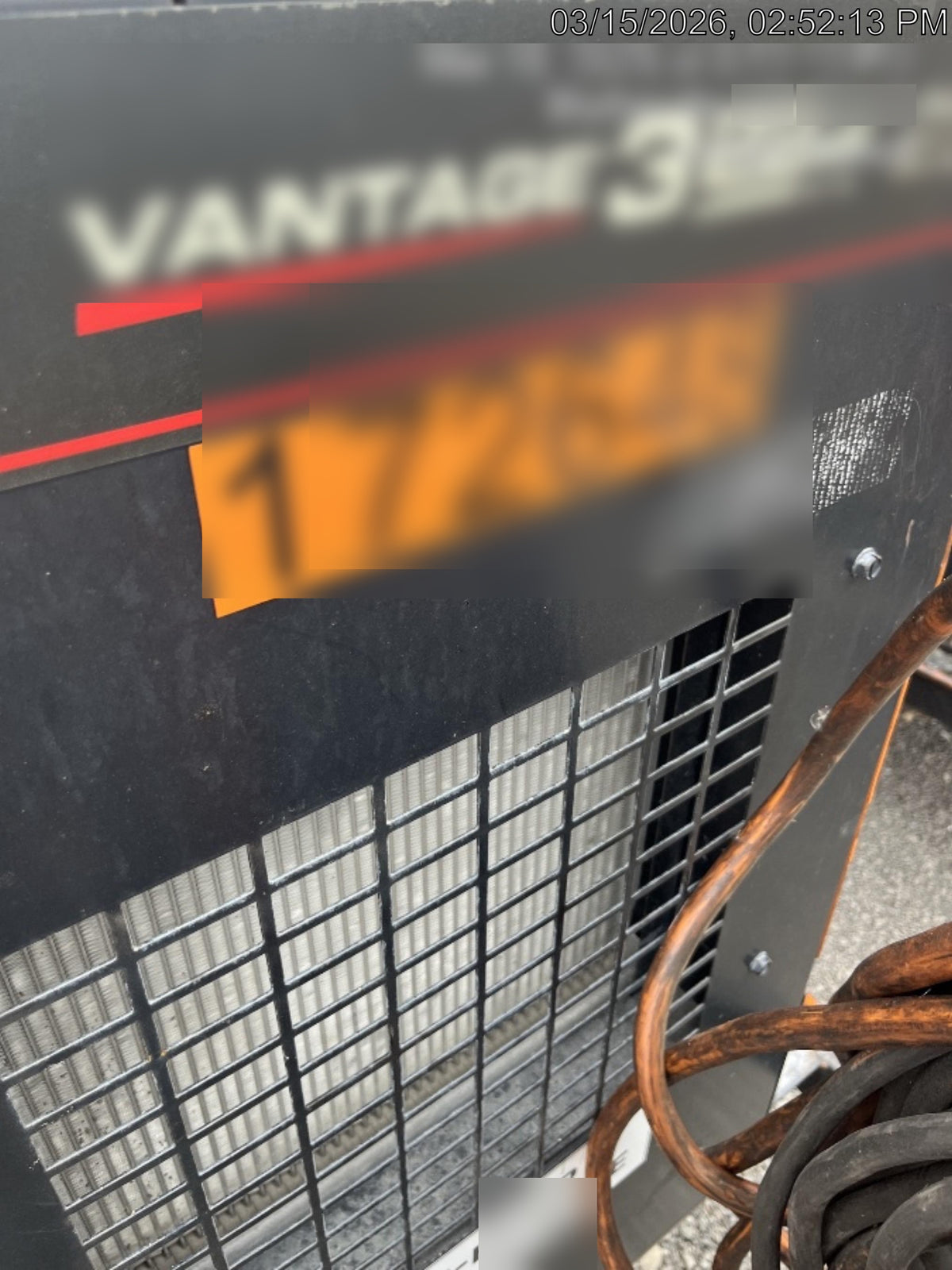 2021 Lincoln Electric Vantage 322 Vantage 322 Ready Pak 3 w/ Decals, ORANGE (includes trailer, cable rack, fender light kit) NO Telematics