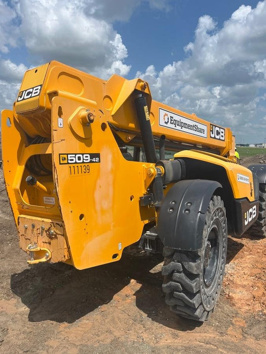 2020 JCB 509-42 Cab/Heat/Air, Solid Tires, Work Lights, Beacon, Aux Hydraulics, Back up Alarm, Lifting Eye, ES Decals