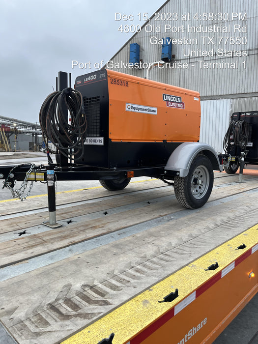 2022 Lincoln Electric LE400 Kubota V1505, Trlr, Cable Rack, Light Kit, ES Decals, T3