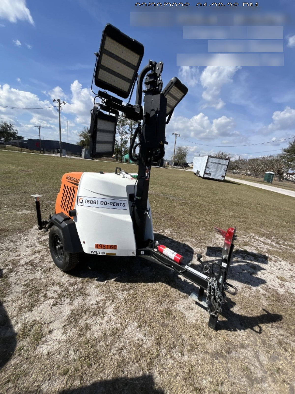 2024 Generac MLT6SKDS-STD4 ELEC WINCH Diesel, Electric Winch Mast, Powerzone Controller, (4) 320W LED Lights, 4kW Generator, 39.9 Gal Fuel Tank, 2" Ball, T3