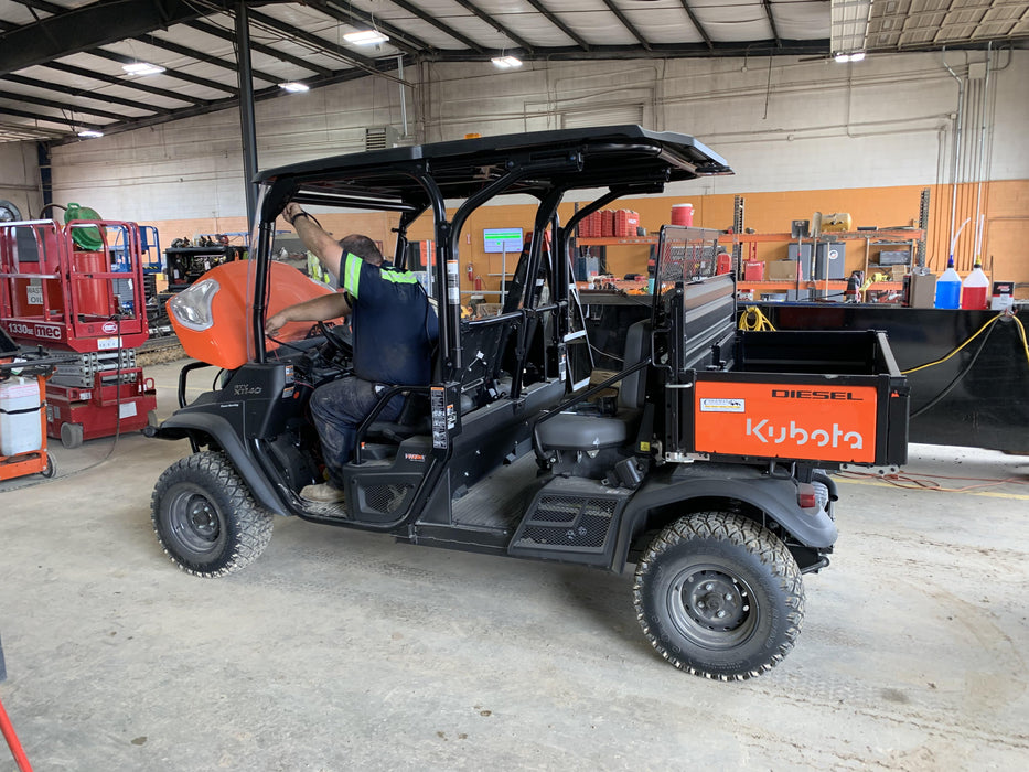 2022 Kubota RTV-X1140W-H Plastic Canopy, Windshield Acrylic Clear, LED Strobe Light, Wire Harness Kit, Back up Alarm