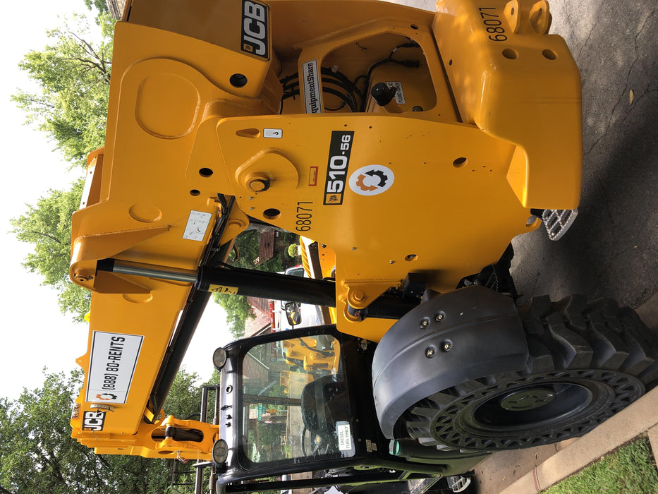 2020 JCB 510-56 Canopy, Solid Tires, Work Lights, Beacon, Aux Hydraulics, Back up Alarm, Lifting Eye, ES Decals