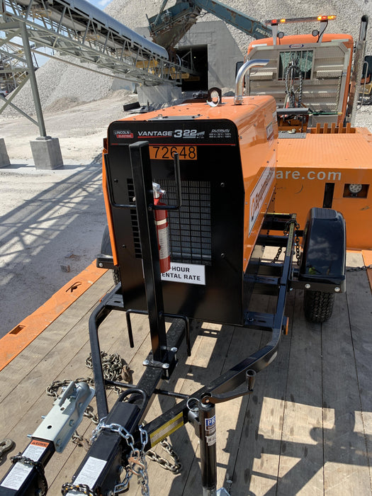 2021 Lincoln Electric Vantage 322 Vantage 322 Ready Pak 3 w/ Decals, ORANGE (includes trailer, cable rack, fender light kit) NO Telematics