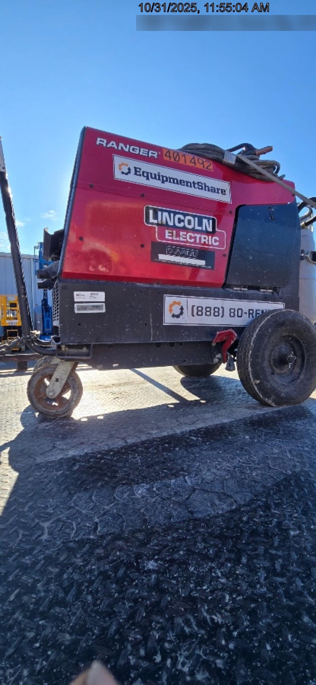 2024 Lincoln Electric Ranger 305 LPG Ranger 305 LPG, Undercarriage, Tank Holder & Strap, 10kw AC Gen, 25hp Kohler LPG Eng