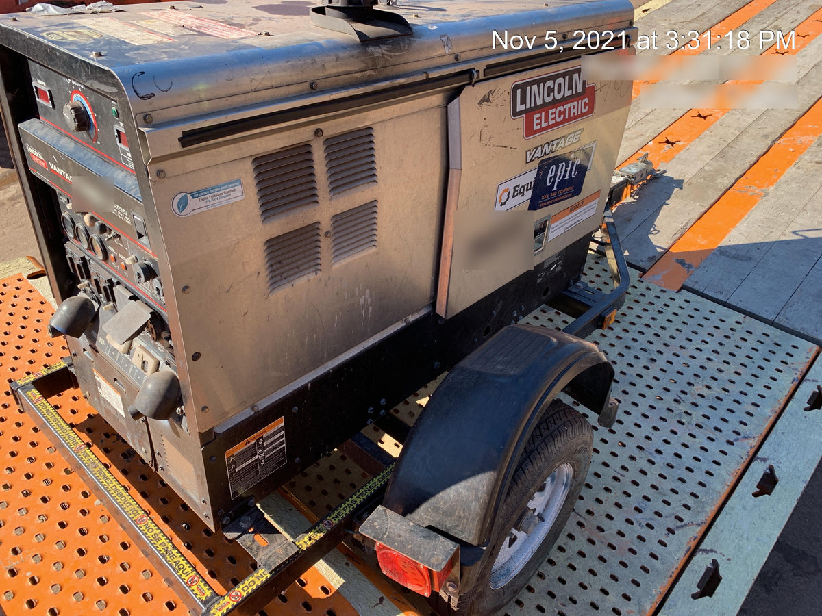 2019 Lincoln Electric Vantage 322 Lincoln Vantage 322 Welder w/Trailer, Light Kit, Cable Rack