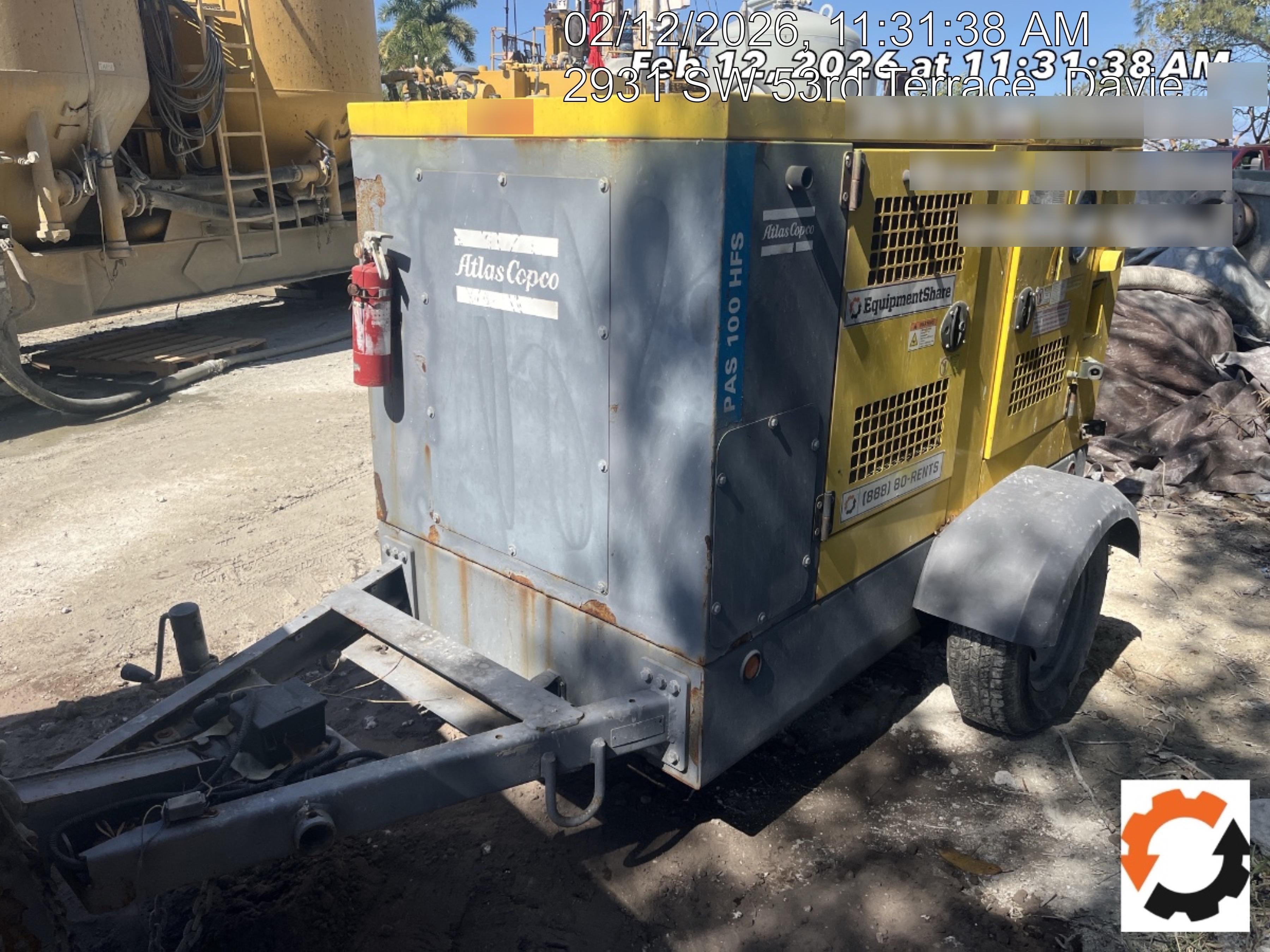 2020 ATLAS COPCO PAS 100 HF CS Enclosed