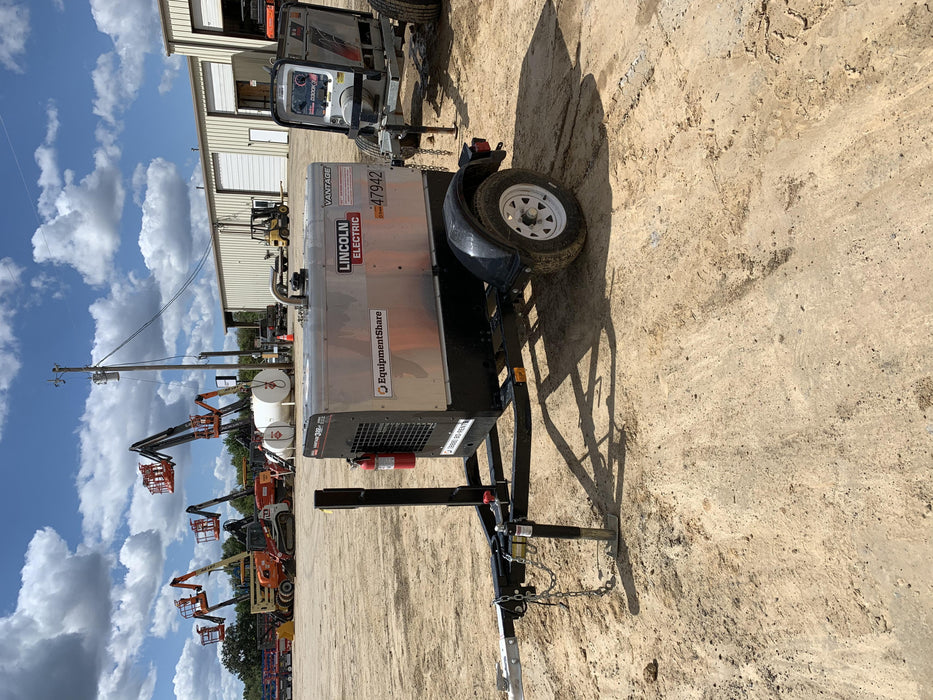 2019 Lincoln Electric Vantage 322 Ready-Pak 3, Two Wheel Trailer, Fender and Light Kit, Cable Rack