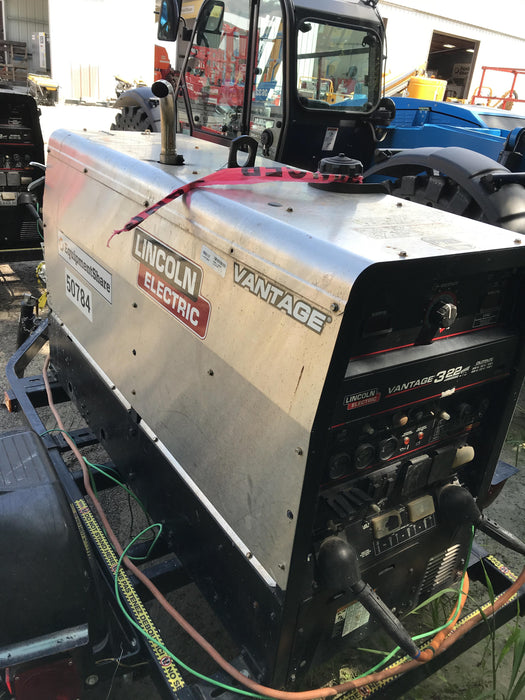 2019 Lincoln Electric Vantage 322 Welder Ready-Pak 3, Two wheel trailer, Fender and Light kit, Cable Rack