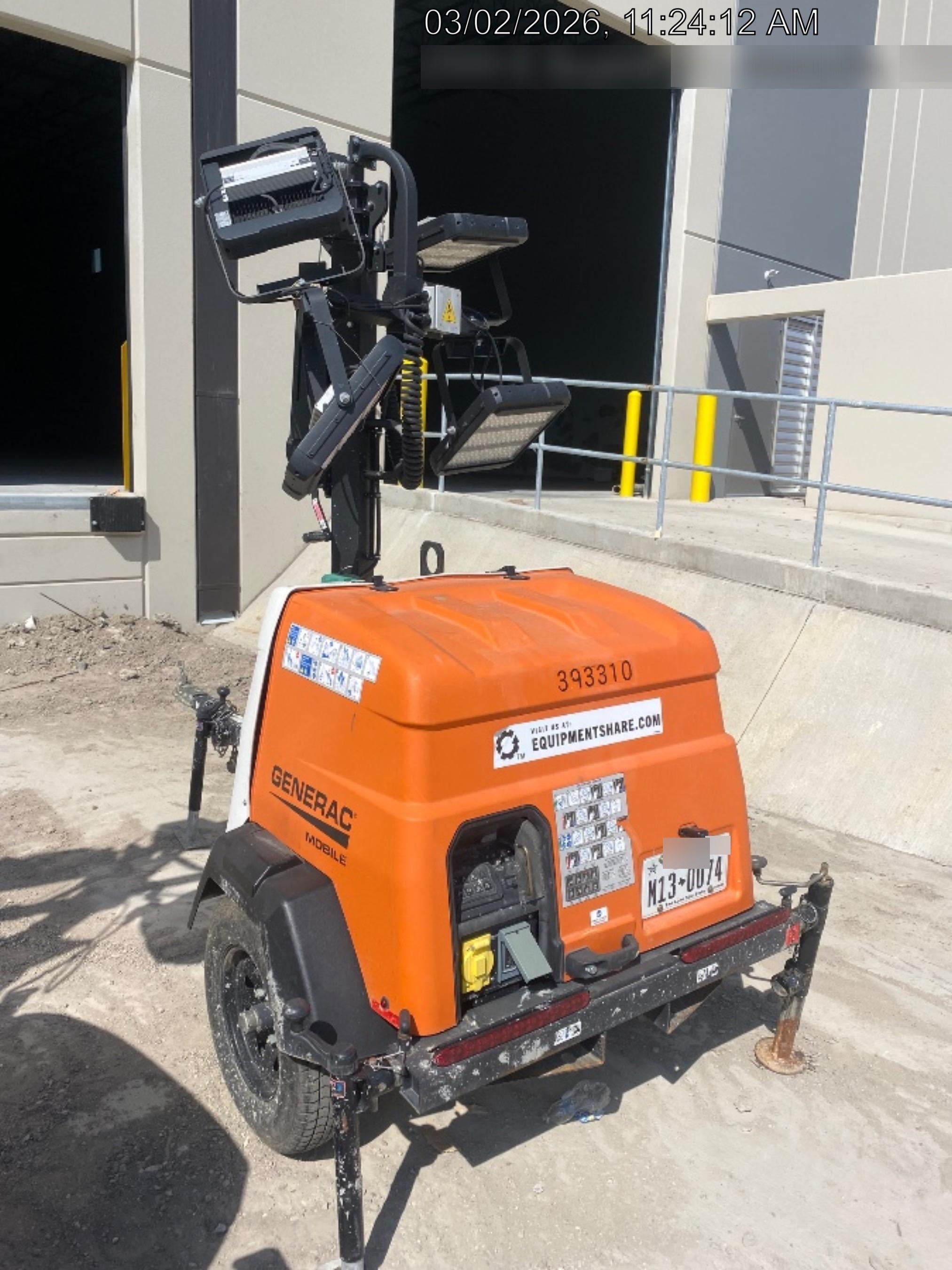 2024 Generac MLT2 Diesel, Flex Switch 120V Input, Powerzone Controller, 
(4) 320W LED Lights, 4kW Generator, 39.9 Gal Fuel Tank, 2" Ball, T3