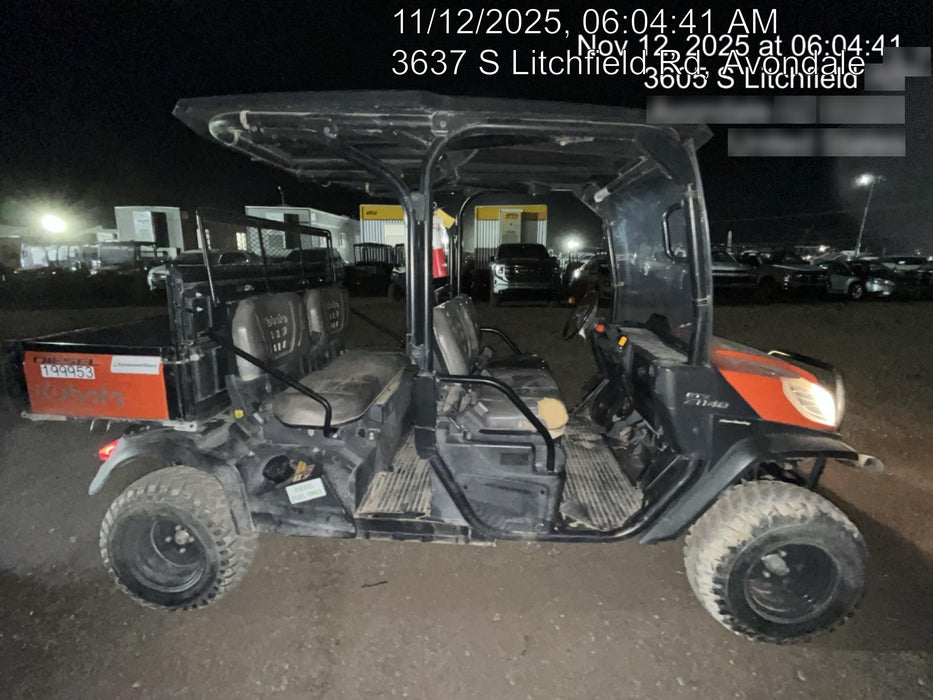 2022 Kubota RTV-X1140W-H Plastic Canopy, Windshield Acrylic Clear, LED Strobe Light, Wire Harness Kit, Back up Alarm