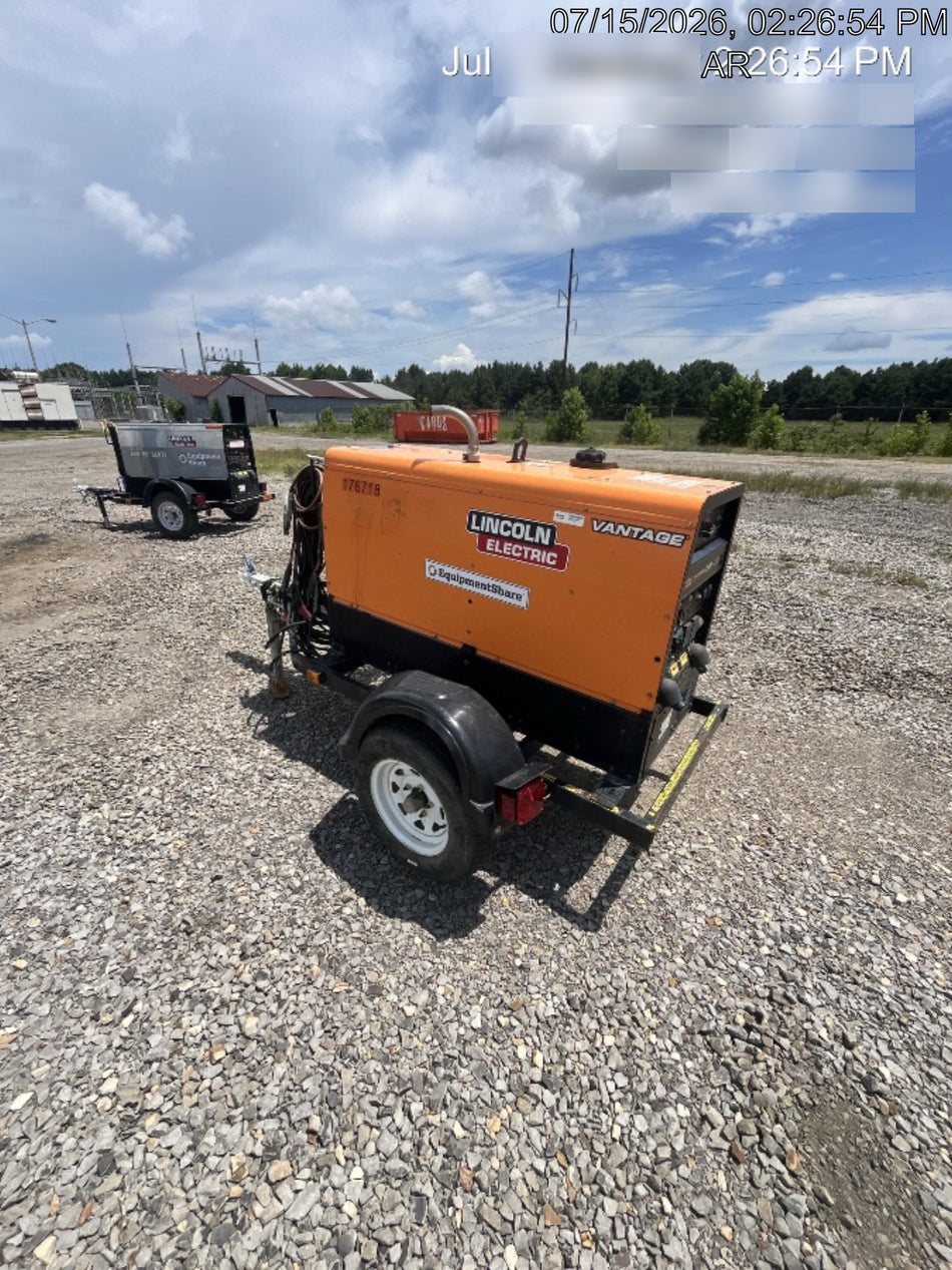 2021 Lincoln Electric Vantage 322 Vantage 322 Ready Pak 3 w/ Decals, ORANGE (includes trailer, cable rack, fender light kit) NO Telematics