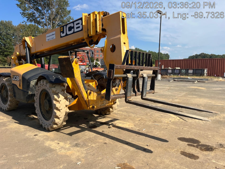 2019 JCB 510-56 Open ROPS, 74 HP, Solid Tires, Worklights, Beacon, Aux Hydraulics, Lifting Eye, 60" Carriage/60" Forks