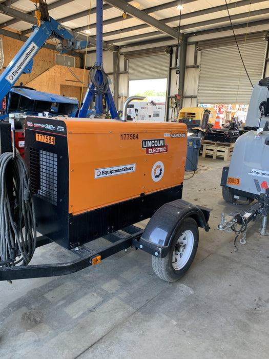 2021 Lincoln Electric Vantage 322 Vantage 322 Ready Pak 3 w/ Decals, ORANGE (includes trailer, cable rack, fender light kit) NO Telematics