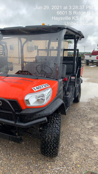2021 Kubota RTV-X1140W-H Plastic Canopy, Windshield Acrylic Clear, LED Strobe Light, Wire Harness Kit, Back up Alarm