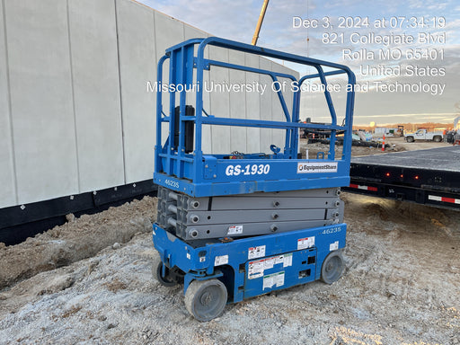 2019 Genie GS-1930 Fixed rails with chain Entry