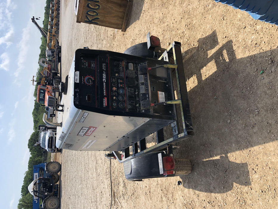 2019 Lincoln Electric Vantage 322 Welder Ready-Pak 3, Two wheel trailer, Fender and Light kit, Cable Rack