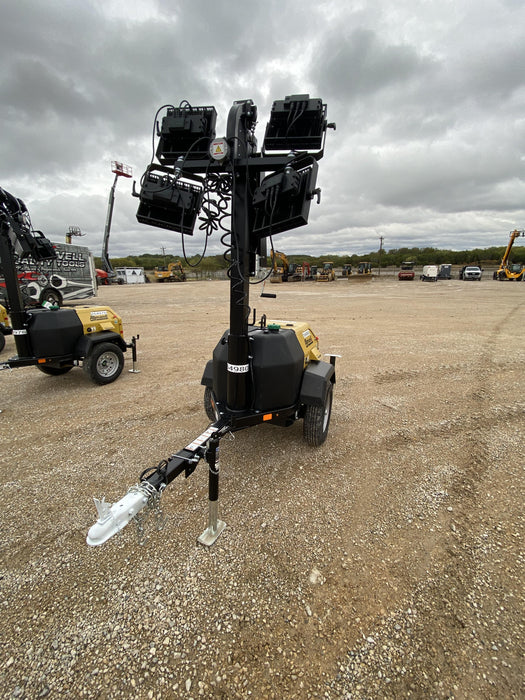 2022 Allmand NLV3GR (4) LED Light Fixture 350W, 23' Vertical Mast, 3kW Prime, Towable, ES Decals, T3