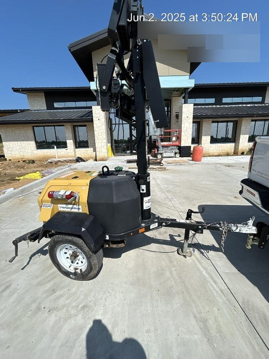 2021 Allmand NLV3GR (4) LED Light Fixture 350W, 23' Vertical Mast, 3kW Prime, Towable, Deep Sea L401, Leveling Jacks, Yanmar T4F 5.8hp