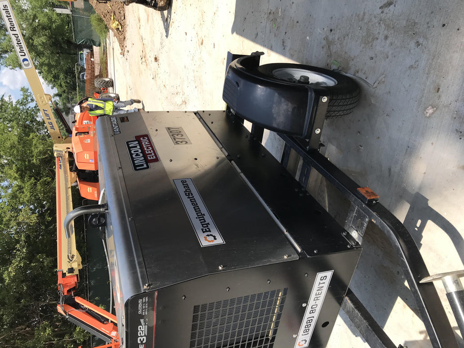 2019 Lincoln Electric Vantage 322 Ready-Pak 3, Two Wheel Trailer, Fender and Light Kit, Cable Rack