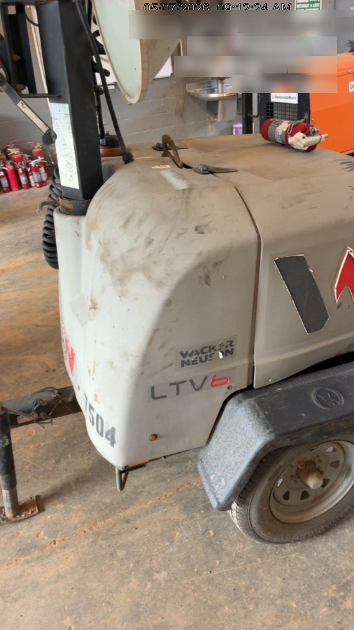 Wacker Neuson LTV6K-MH Wacker Neuson LTV6K Mobile Light Tower w/Fuel Level Sensor Installed