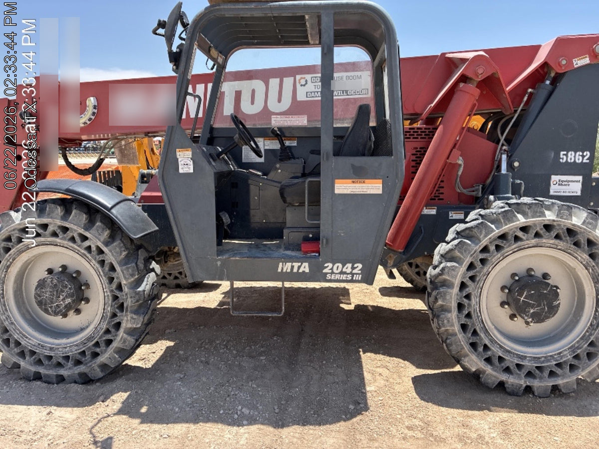 2018 Manitou 12042 Manitou MTA 12042, Solid Tires, 66" Carriage, Open ROPS, Flashing Beacon and Work Light Package