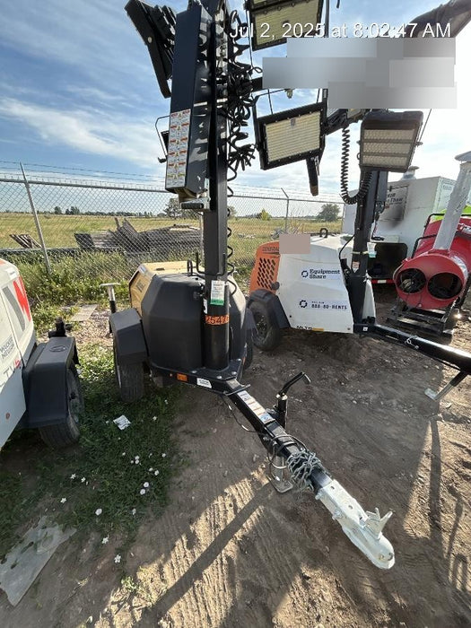 2022 Allmand NLV3GR (4) LED Light Fixture 350W, 23' Vertical Mast, 3kW Prime, Towable, ES Decals, T3