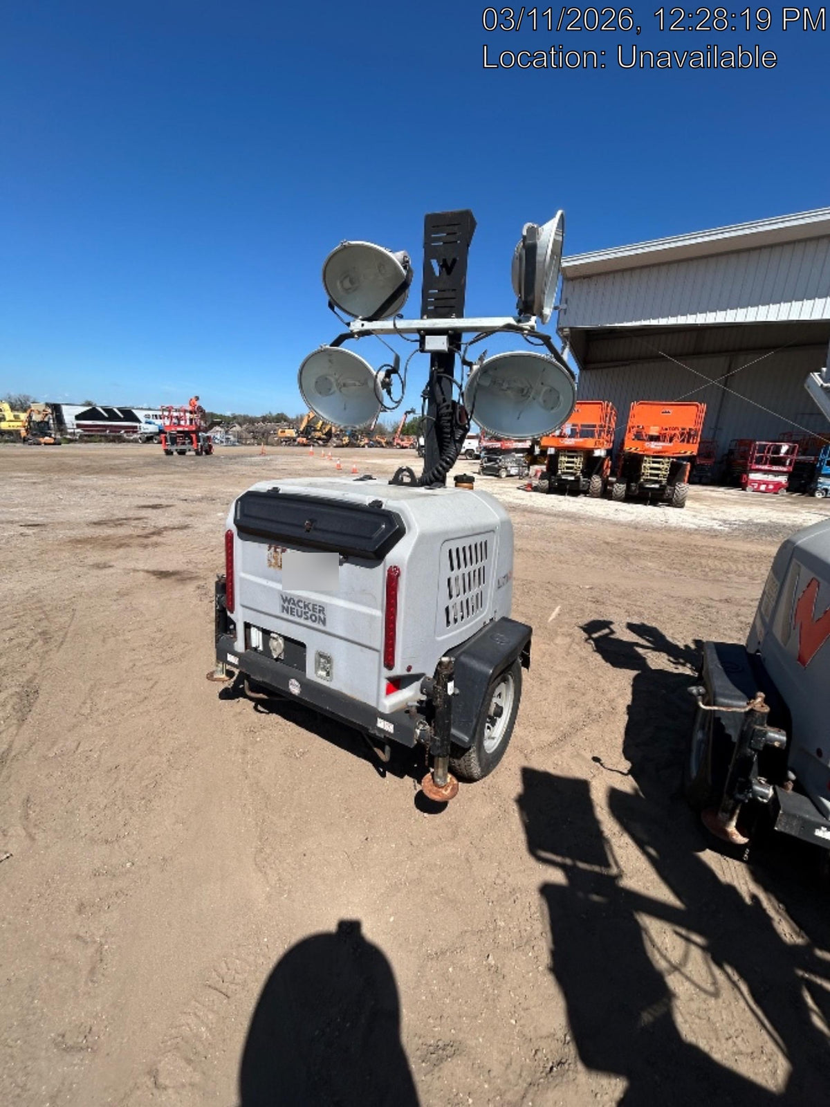 Wacker Neuson LTV6K-MH Power mast, 1100W MH, Fuel Sensors, Wiring Harness