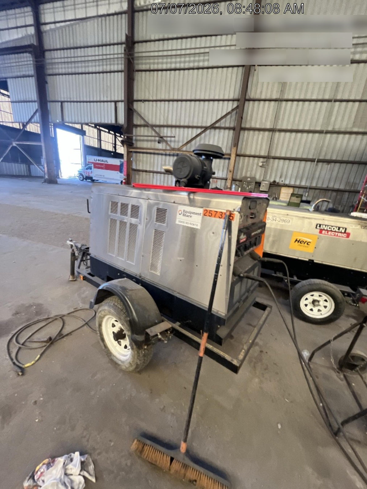 2022 Lincoln Electric Vantage 549X Crosslink Technology, Trailer Mounted, ES Decals, T3