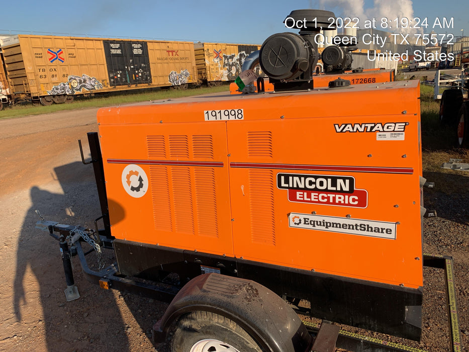 2021 Lincoln Electric Vantage 549X Ready Pak 3, ORANGE (includes trailer, cable rack, fender light kit)