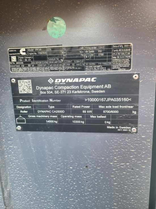 2023 DYNAPAC CA2500D