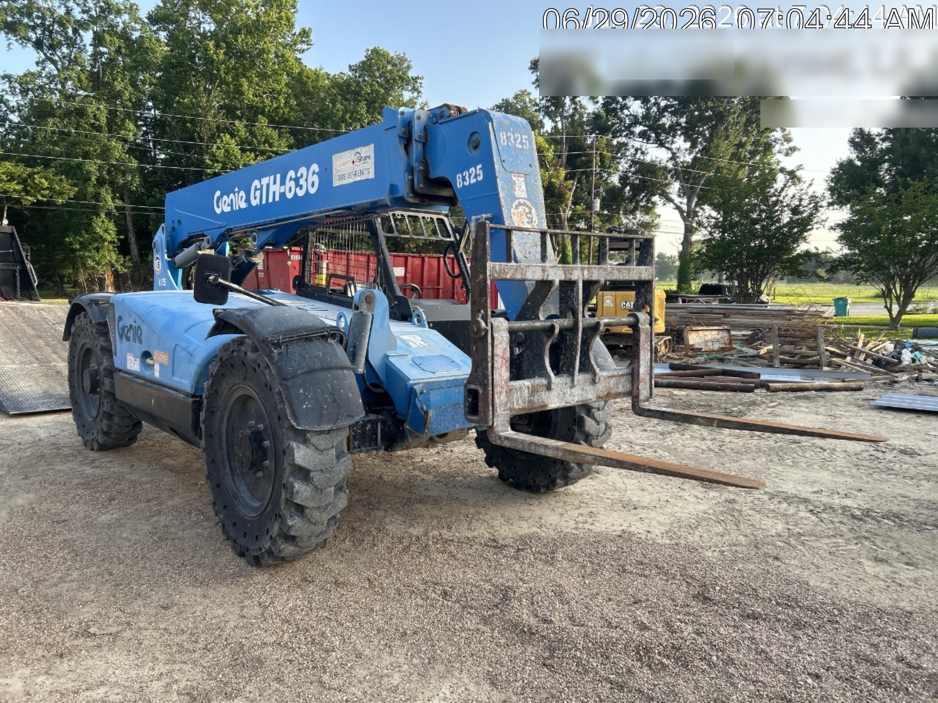 2018 Genie GTH-636 Genie GTH-636 w/Open ROPS, Solid Tires, Work Light/Beacon, 48" Carriage and Forks