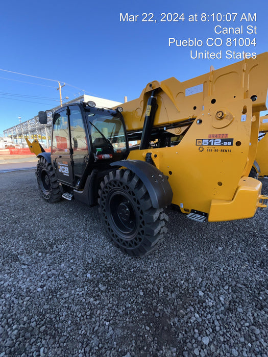 2024 JCB 512-56 74Hp Dsl, Cab/Heat/Air, FF Tires, LED WL, Bcn, L Hook, T3 + Access Control