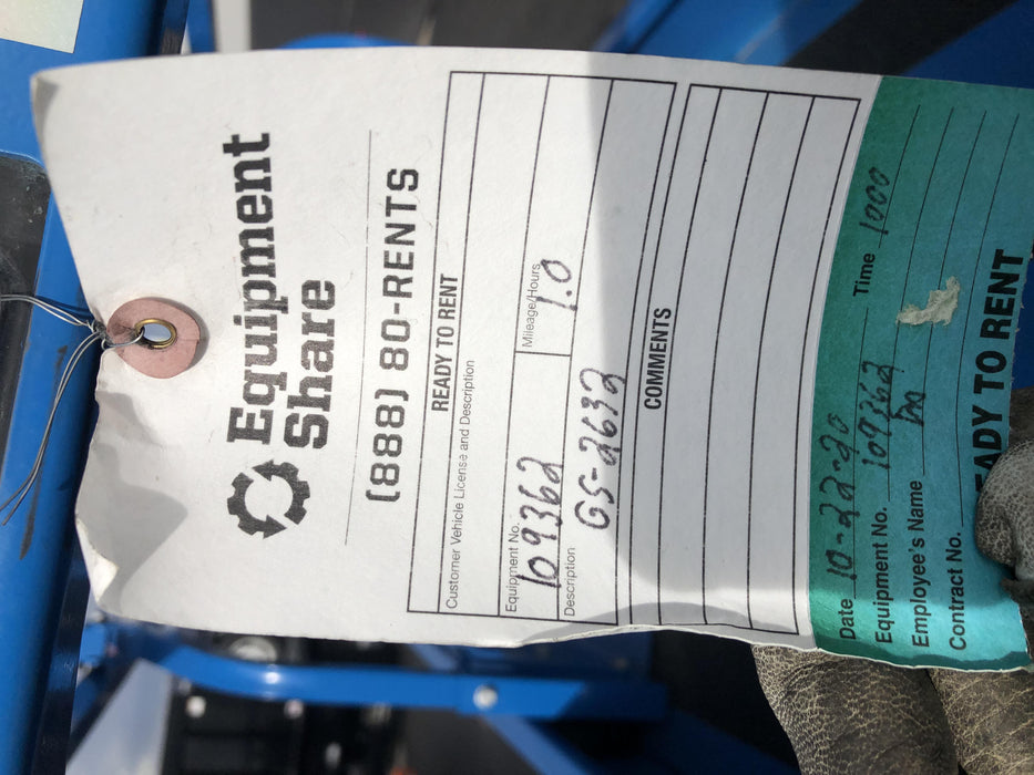 2020 Genie GS-2632 Solid NM Tires, Folding Rails with Half-Height Swing Gate, Beacon, 800W Invertor