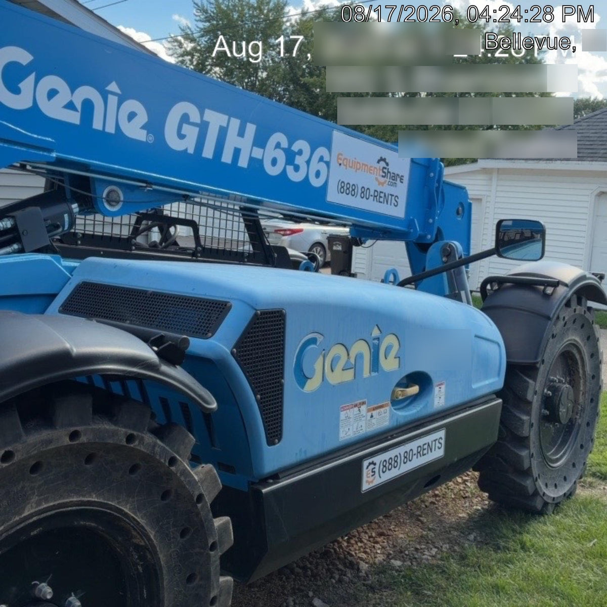 2018 Genie GTH-636 Genie GTH-636 w/Open ROPS, Solid Tires, Work Light/Beacon, 48" Carriage and Forks
