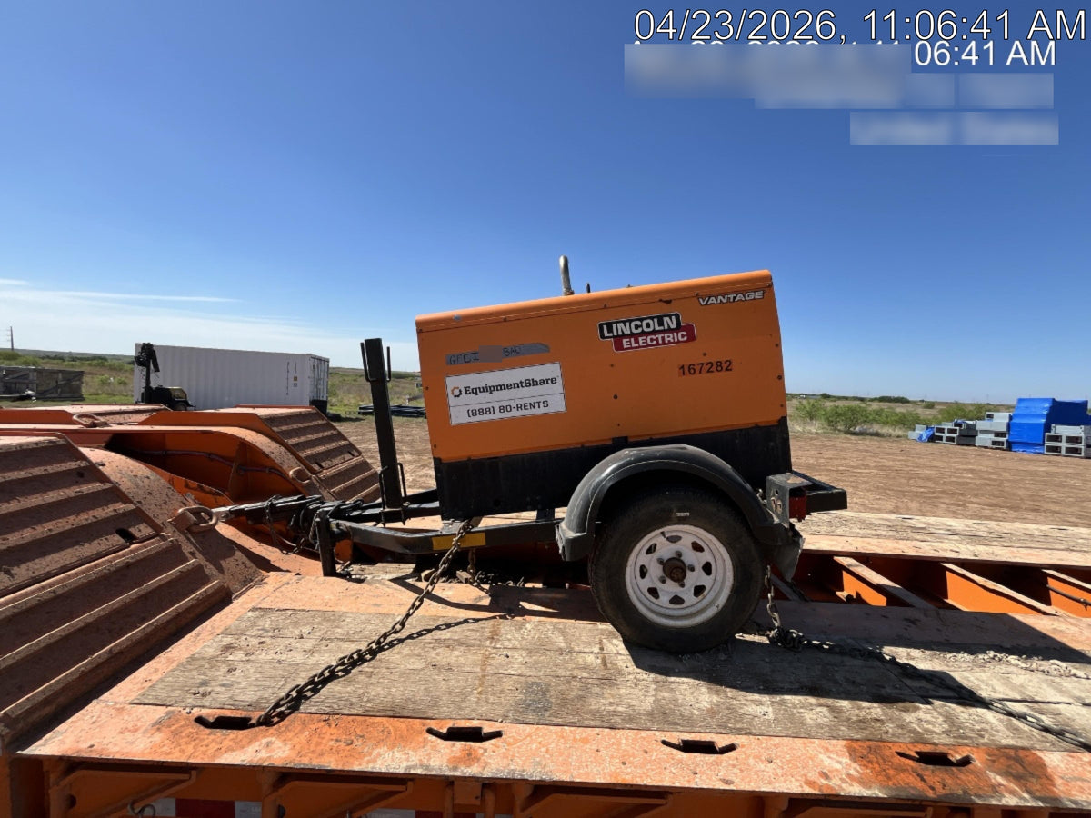 2021 Lincoln Electric Vantage 322 Vantage 322 Ready Pak 3 w/ Decals, ORANGE (includes trailer, cable rack, fender light kit) NO Telematics