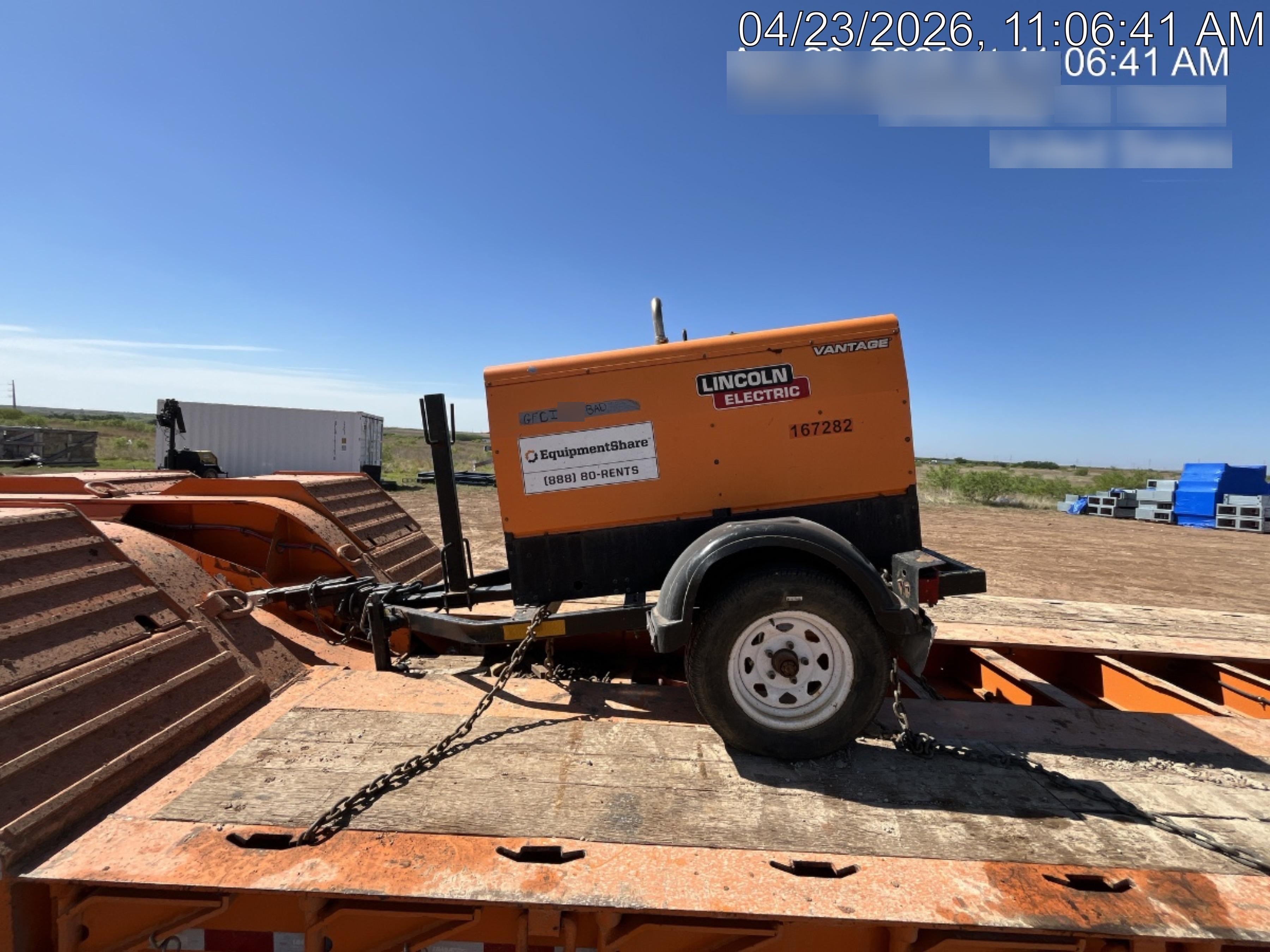 2021 Lincoln Electric Vantage 322 Vantage 322 Ready Pak 3 w/ Decals, ORANGE (includes trailer, cable rack, fender light kit) NO Telematics