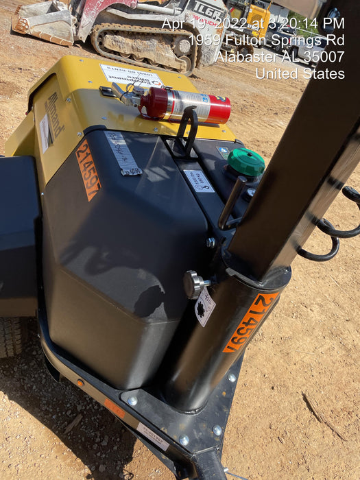 2022 Allmand NLV3GR (4) LED Light Fixture 350W, 23' Vertical Mast, 3kW Prime, Towable, Deep Sea L401, Leveling Jacks, Yanmar T4F 5.8hp